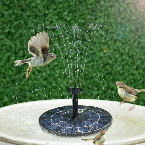 Solar-Powered Garden Oasis Water Fountain For Birds