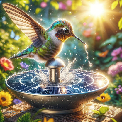 Solar Powered Bird Bath