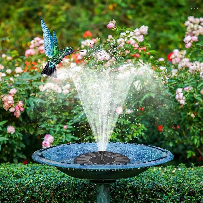 Solar-Powered Garden Oasis Water Fountain For Birds