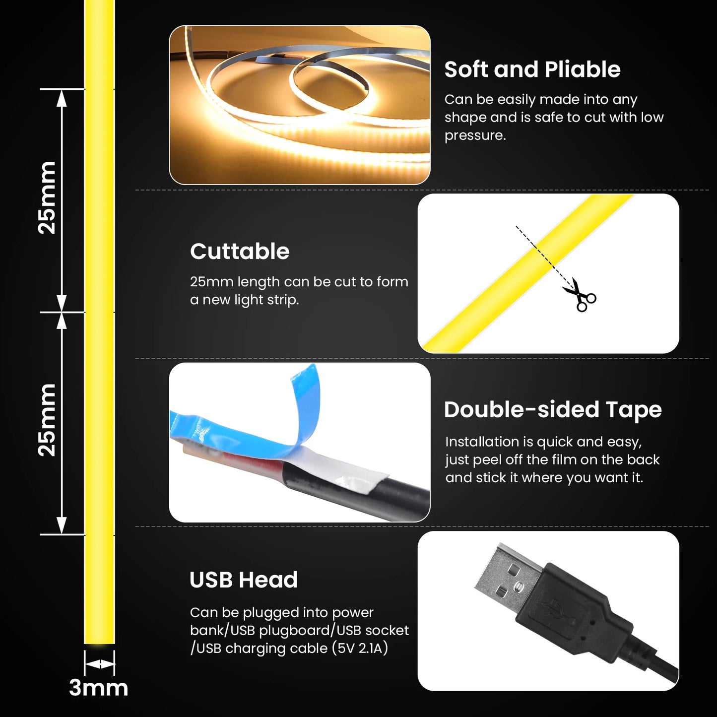 Thin & Flexible LED Strip