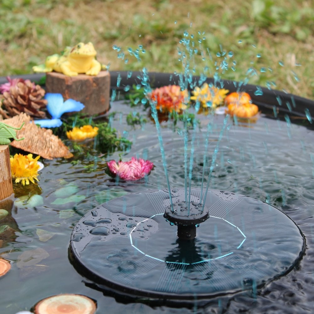 Solar-Powered Garden Oasis Water Fountain For Birds